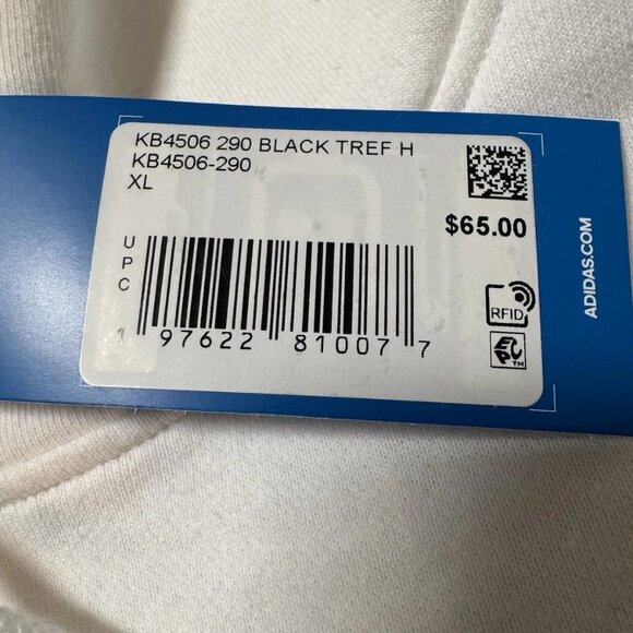 adidas Originals Trefoil Big Logo Hoodie XL White Streetwear Classic NWT - Picture 13 of 13